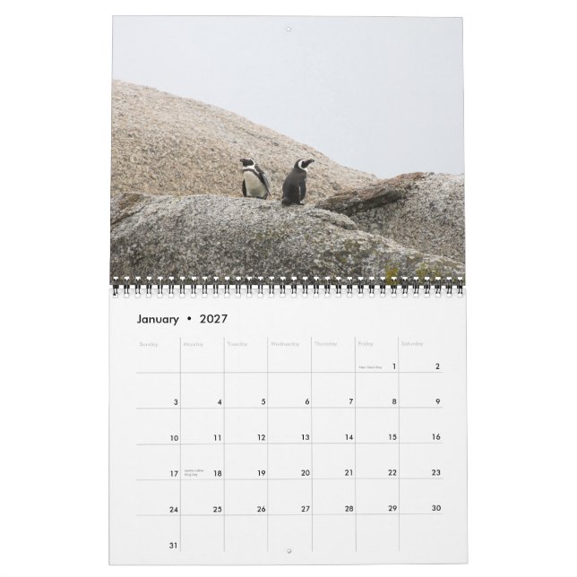 Calendario surafricano del safari (Jan 2027)