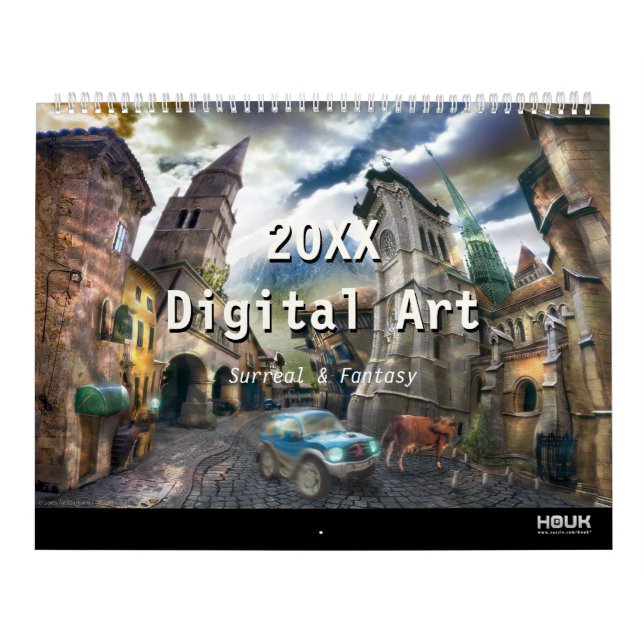 Calendario Surreal digital y arte fantasmal 2021 (Tapa)