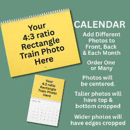 Calendario Sus fotos de tren en 12 meses