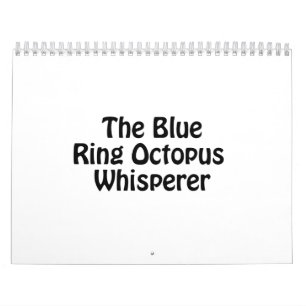 Calendario susurrador de pulpo de anillo azul