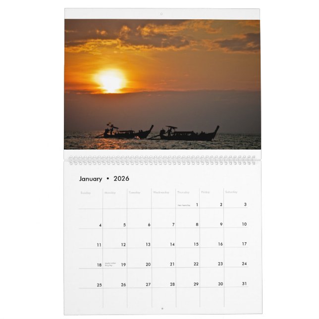 Calendario Tailandia - El asombroso Reino (Jan 2026)