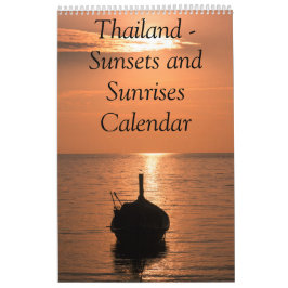 Calendario Tailandia Fotos de la puesta de sol y a