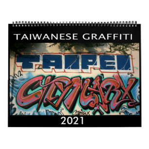 Calendario taiwanés de graffiti 2021