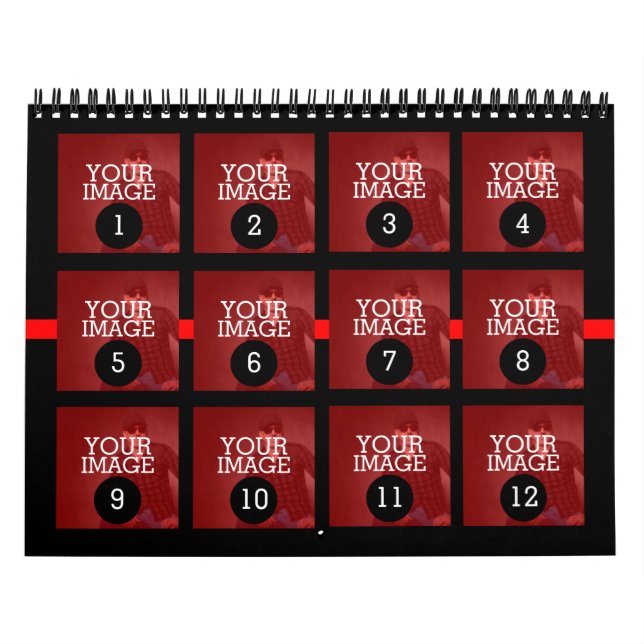 Calendario Tan fácil como 1 a 12 tu propia foto de la línea r (Tapa)