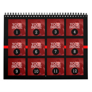 Calendario Tan Fácil como del 1 al 12 Tu Propia Foto de la Lí