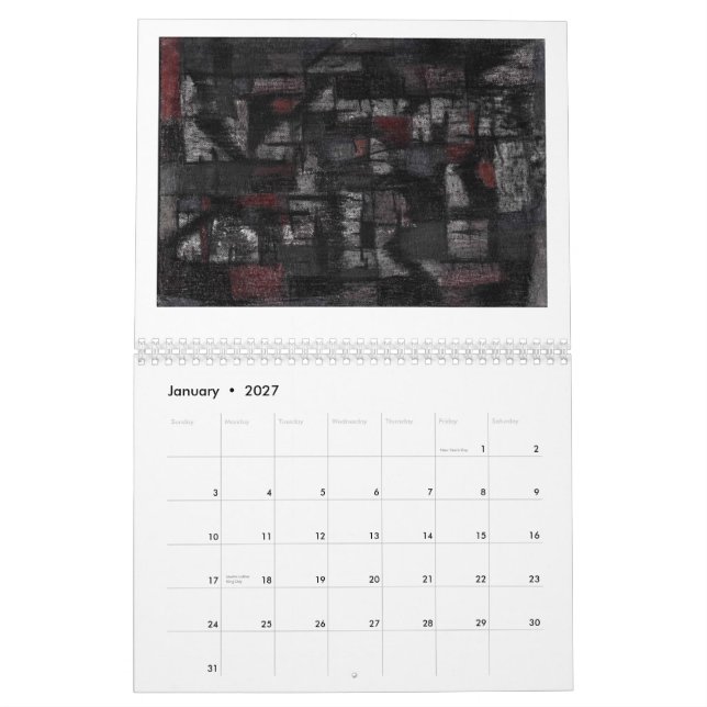 Calendario Tango en la lluvia (Jan 2027)