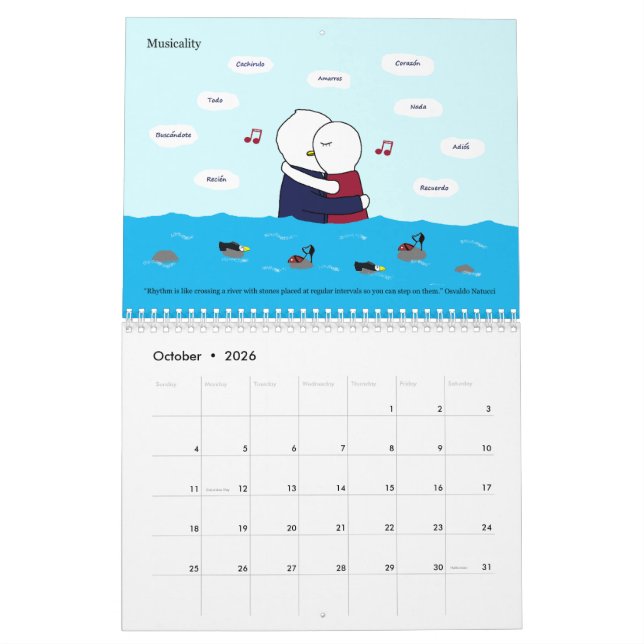 Calendario Tango es un sentimiento (Tango es un consentimient (Oct 2026)