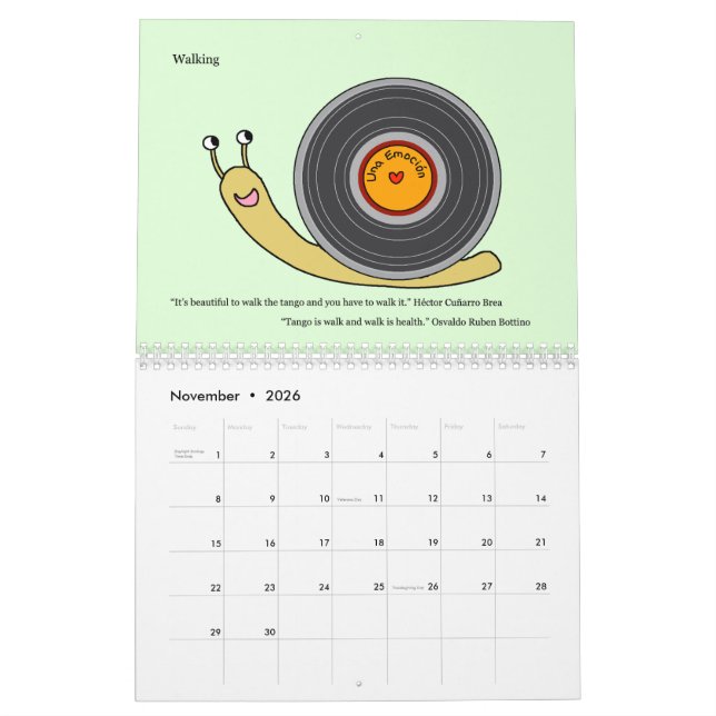 Calendario Tango is a Feeling  (Nov 2026)