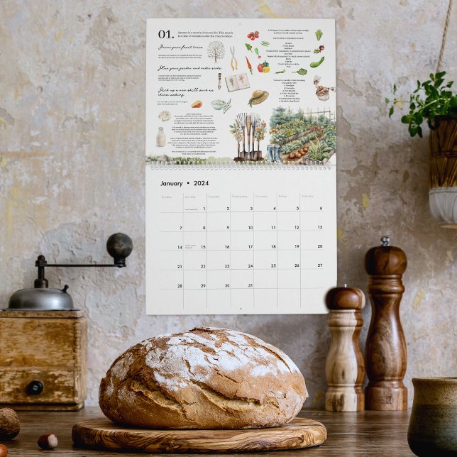 Calendario Tareas Mensuales Ilustradas de Homesteading (Subido por el creador)