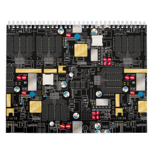 Calendario Tarjeta de circuito negro