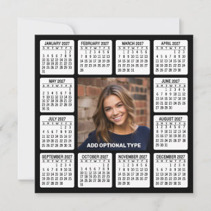 Calendario - Tarjeta de vacaciones con foto en el