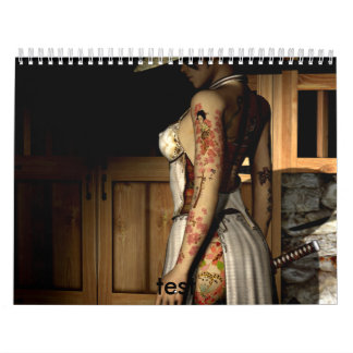 Calendario Tatuaje asiático, prueba