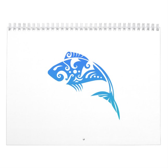 Calendario Tatuaje tribal de los pescados maoríes - idea del (Tapa)