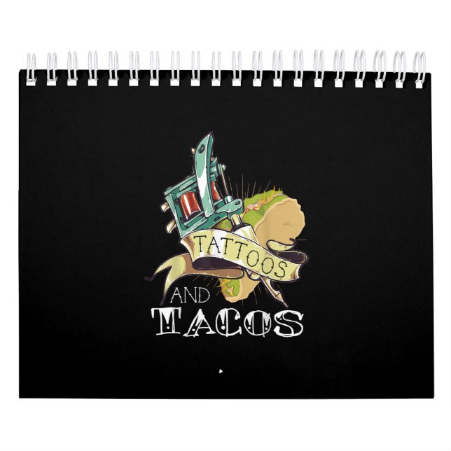 Calendario Tatuajes Graciosos Y Amantes Del Taco Tattoo Y Tac (Tapa)