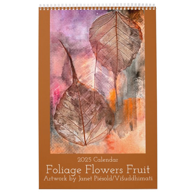Calendario temático sobre flores, follaje y fruta (Tapa)