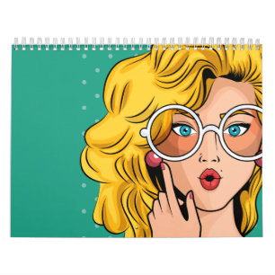 Calendario tendencia moda de otoño para mujeres reina de la m