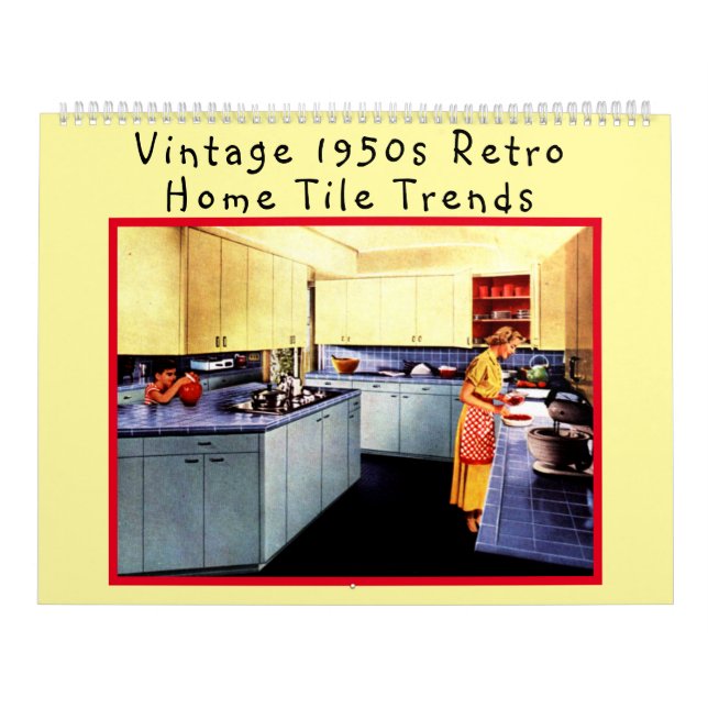 Calendario Tendencias de mosaicos interiores retro de los año (Tapa)