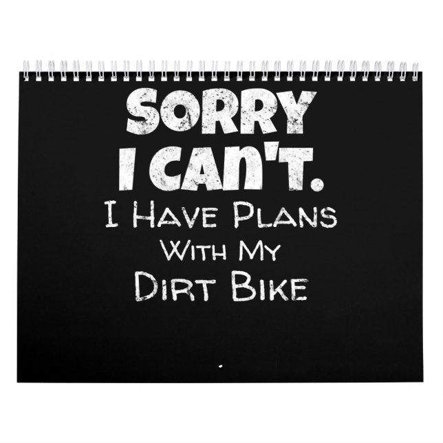 Calendario Tengo Planes Con Mi Regalo De Bicicleta Sucia (Tapa)