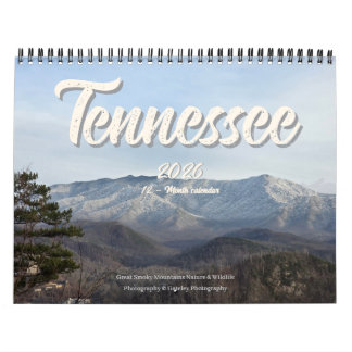 Calendario Tennessee Wildlife 2026 - 12 month calendar