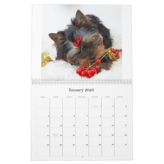 Calendario Terrier de Yorkshire (Jan 2026)