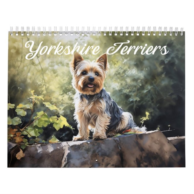 Calendario Terrier de Yorkshire, cualquier año (Tapa)