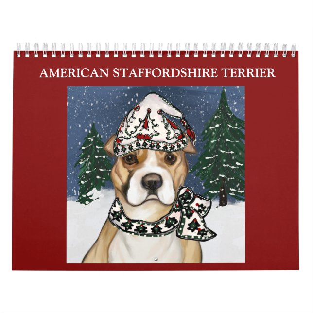 CALENDARIO TERRIER STAFFORDSHIRE AMERICANO (Tapa)