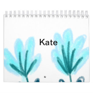 Calendario texto de nombre agregar a florales agua púrpura az