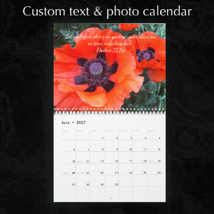 Calendario Texto personalizado y fotos Inspiración Biblia Esc
