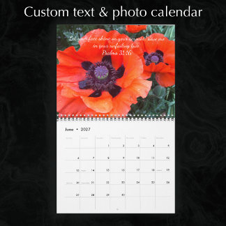 Calendario Texto personalizado y fotos Inspiración Biblia Esc
