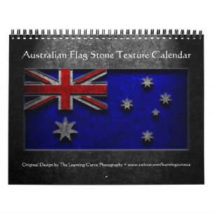 Calendario Textura de piedra de la bandera australiana