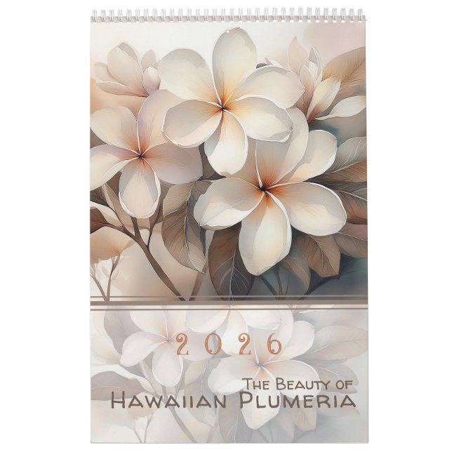 Calendario The Beauty of Hawaiian Plumeria  (Tapa)