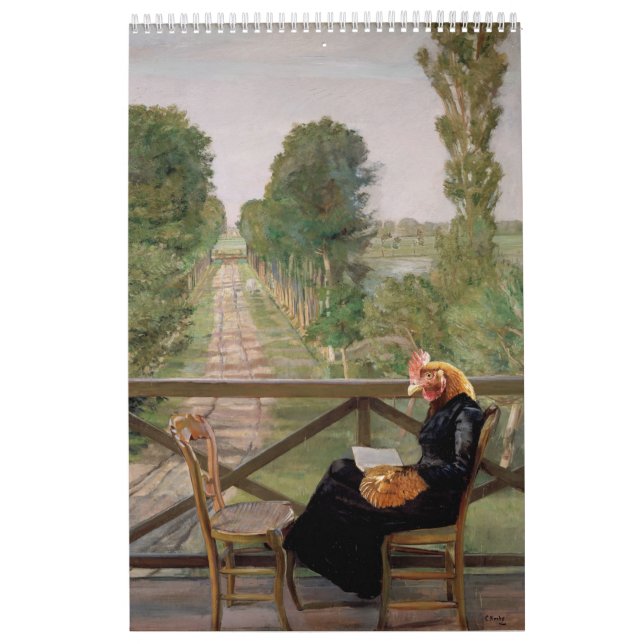 Calendario The Museum of Fine Art Chickens 2025 Calendar (Tapa)