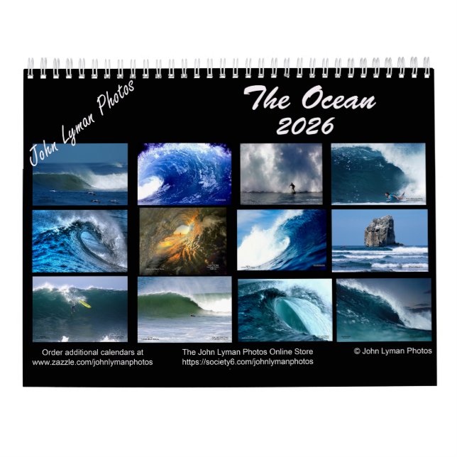 Calendario The Ocean 2026 Calendar (Reverso)