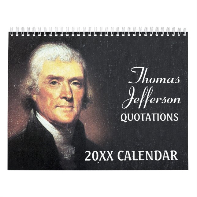 Calendario Thomas Jefferson cita con foto presidencial (Tapa)