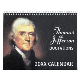 Calendario Thomas Jefferson cita con foto presidencial