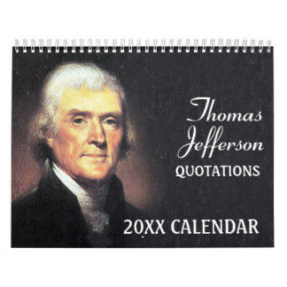 Calendario Thomas Jefferson cita con foto presidencial