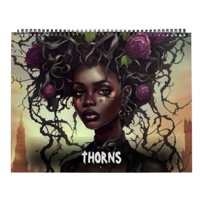 Calendario THORNS de Ivy y Bat Gothic Art (Tapa)