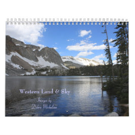 Calendario Tierra occidental y cielo panorámico