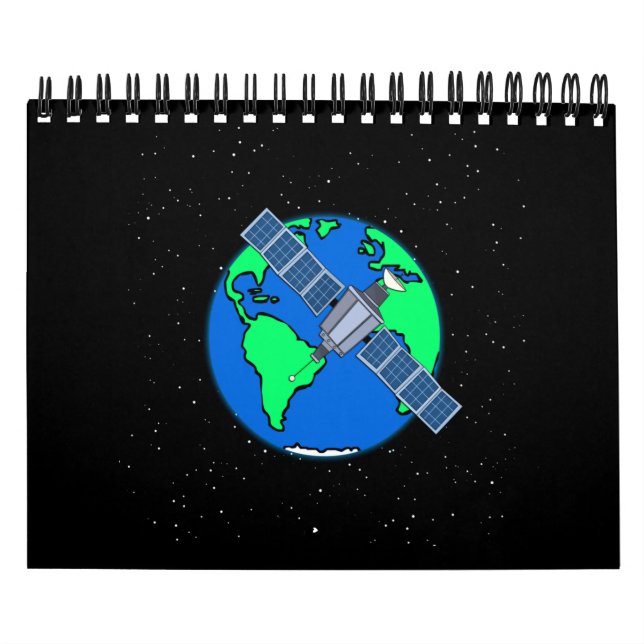 Calendario Tierra y satélite en el espacio (Tapa)