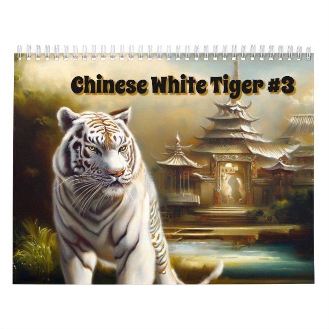 Calendario Tigre blanco chino #3 (Tapa)