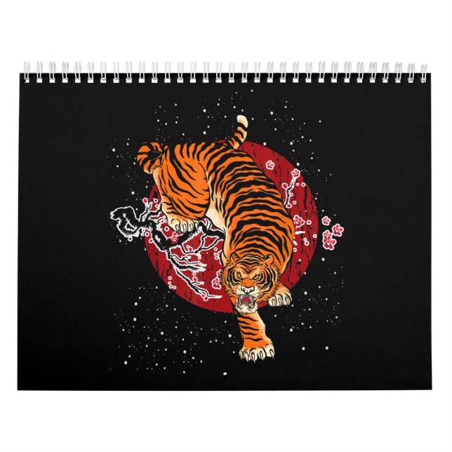 Calendario Tigre de flores de cerezo (Tapa)