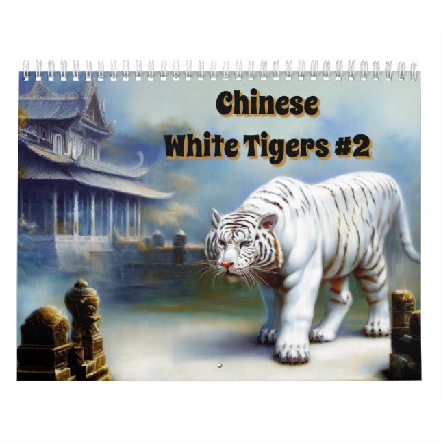 Calendario Tigres blancos chinos #2 (Tapa)