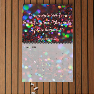 Calendario Timeframe, Personalizado oscuro y rojo parkling