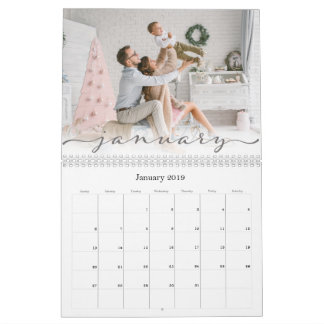 Calendario Tipo de letra del guión | Foto de 2026