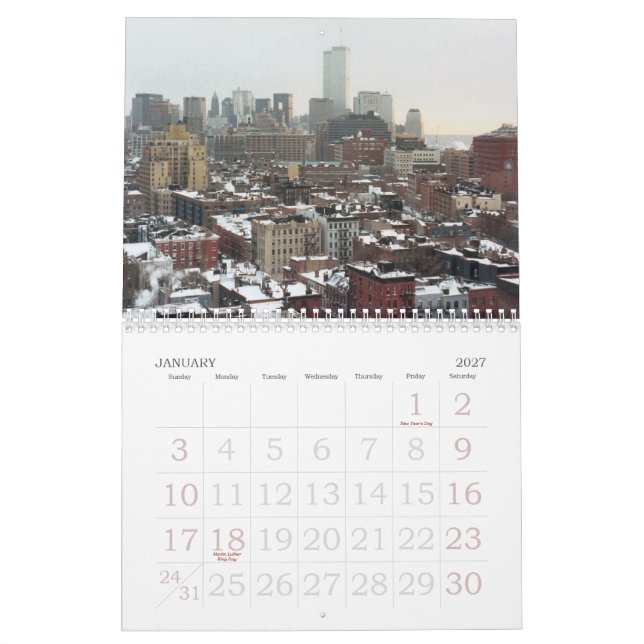 Calendario Tipo del World Trade Center (Jan 2027)