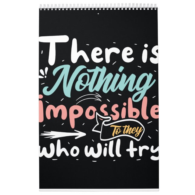 Calendario Tipografía motivacional (Tapa)