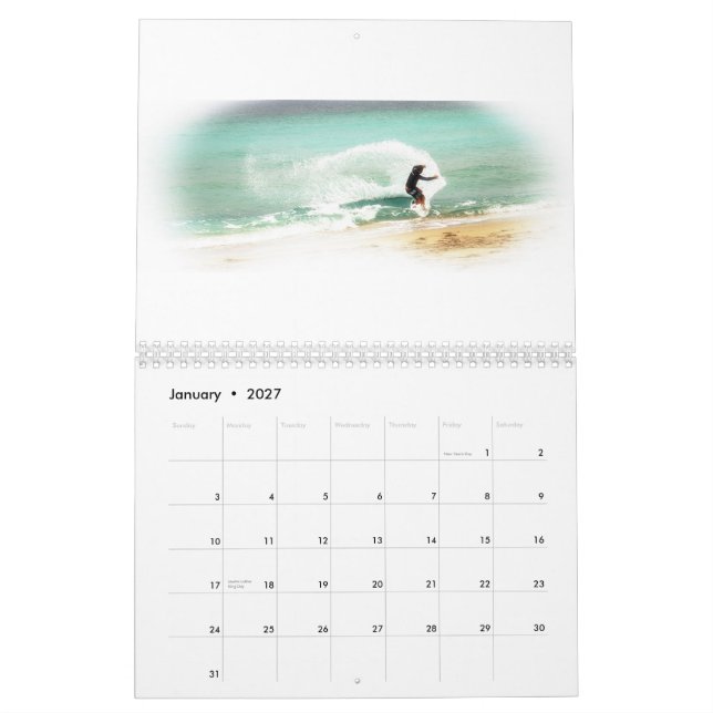 Calendario Todo sobre las playas de la Florida (Jan 2027)