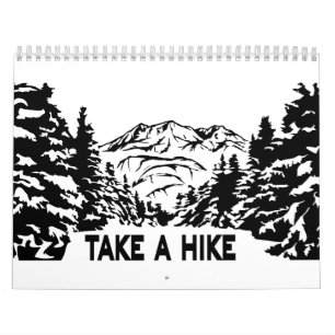 Calendario Toma una cita de Hike en el paisaje de montaña mon