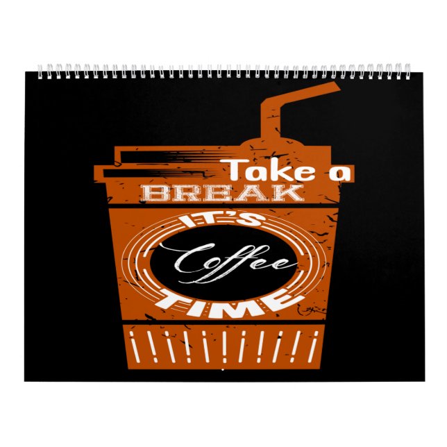 Calendario tomar un descanso su hora de café (Tapa)