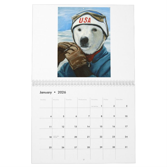 Calendario Tome el vuelo en el Año Nuevo (Jan 2026)